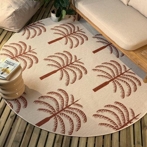 Rond buitenkleed Oase roest - Interieur05 - 240 x 240 cm