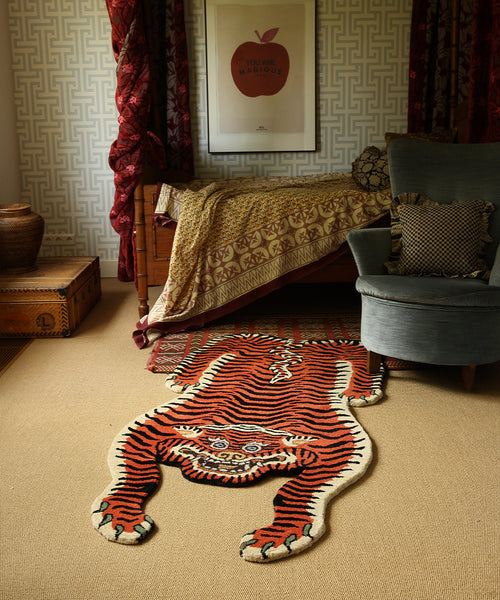 Doing Goods Heritage Santana Tijger Vloerkleed - 181 x 88 x 2cm - 100% wol