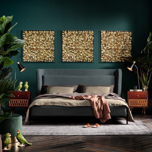 Kare Design Schilderij goud bloemen 80x80cm - vtwonen shop