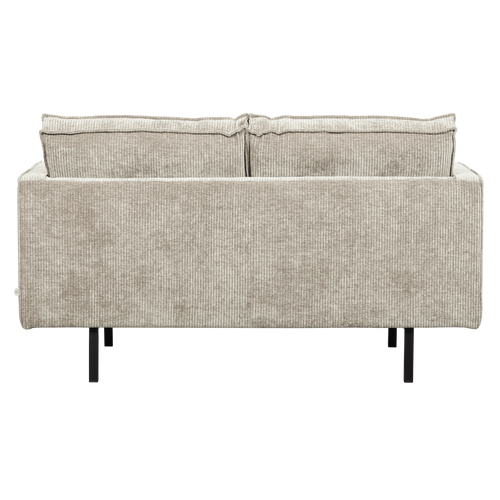WOOOD 2-zits bank Rodeo - Ribstof - Donkerzand - 85x150x86