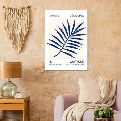 Artfulprints  Matisse – Floral reef navy blue II   poster 30x40 cm - vtwonen shop