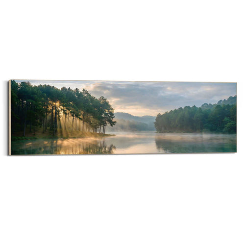 Reinders schilderij Ochtendzon op het meer - 52x156cm