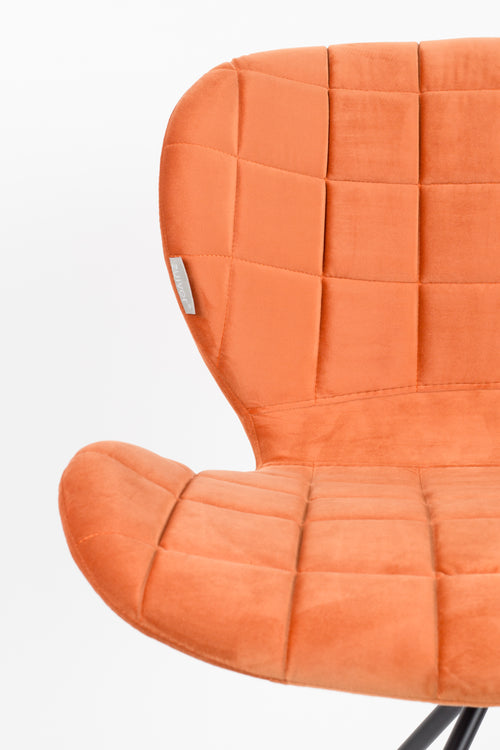 Zuiver OMG Velvet Eetkamerstoelen Oranje - Set van 2 - vtwonen shop