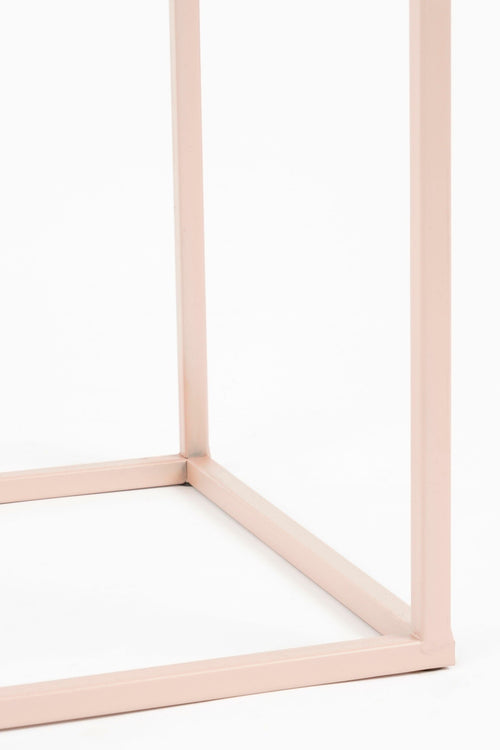 Mica Decorations Quinty Bijzettafel - Set van 3 - L30 x B30 x H70 cm - IJzer - Lichtroze - vtwonen shop