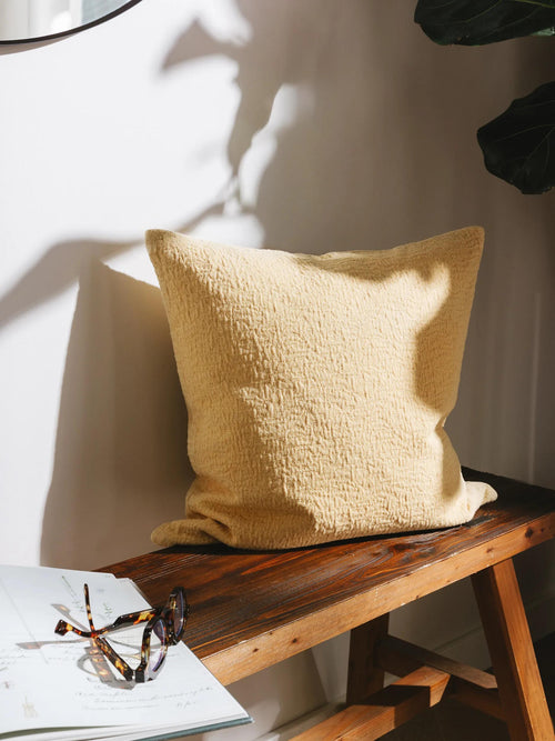 benuta kussenhoes Carmo - geel - 45x45 cm