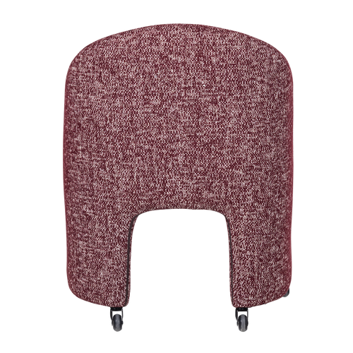 WOOOD eetkamerstoel met wielen Cordo - Melange - Bordeauxrood - 83x64x64