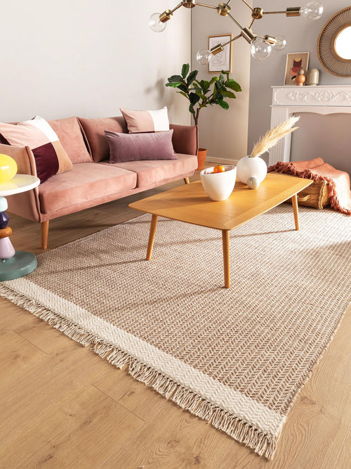 benuta wollen vloerkleed Kim - beige - 200x300 cm