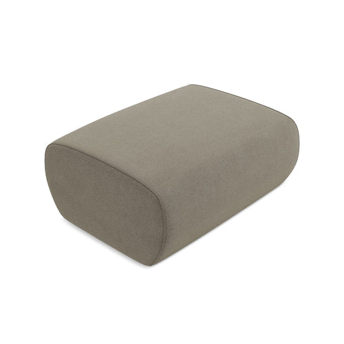 LaMiaSofa Poef Perugia - textuurstof - donkerbeige - 102x62x40