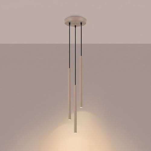 Sollux Lighting Hanglamp ARCHE 3P taupe - 20x20x120cm