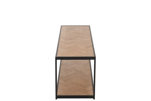 J-Line salontafel Zigzag Rechthoek - hout/metaal - naturel/zwart - vtwonen shop