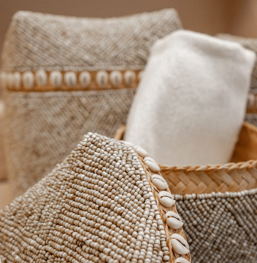 NOA MAY Offermand Nour - naturel - bamboe - 16 x 16 x 20 cm