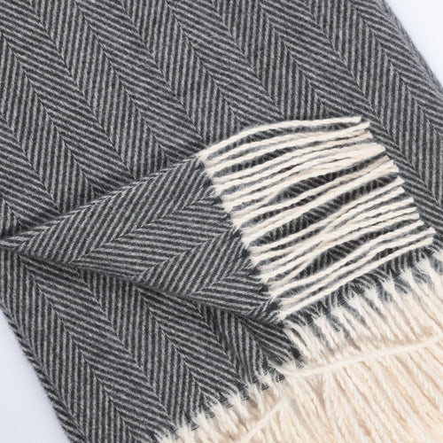 Home Deluxe plaid Mila - Polyester - Antraciet - 140x200cm