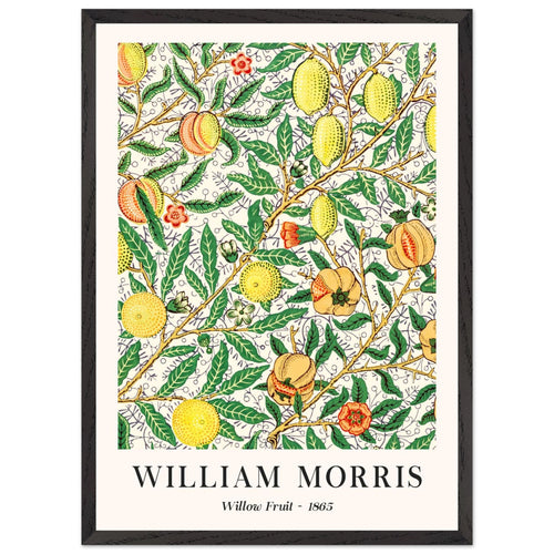 Artfulprints Poster met Lijst William Morris - Willow fruit   - 50x70 cm - Groen