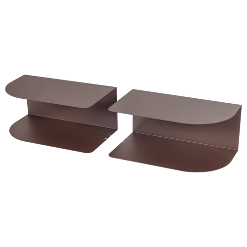 WOOOD nachtkastje links/rechts Ovia - Metaal - Paars/Bruin - Set Van 2 - 15x35x20