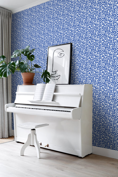 ESTAhome behang koraal blauw en wit - 50 x 900 cm - 131014 - vtwonen shop