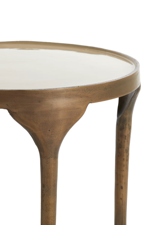 Light & Living bijzettafel LAPAZ - Ø40x52cm - brons - Set van 2