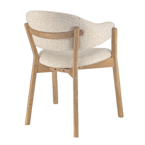 DÉJA Living Eetkamerstoel Uppsala - Beige/Naturel Stof - Set van 2