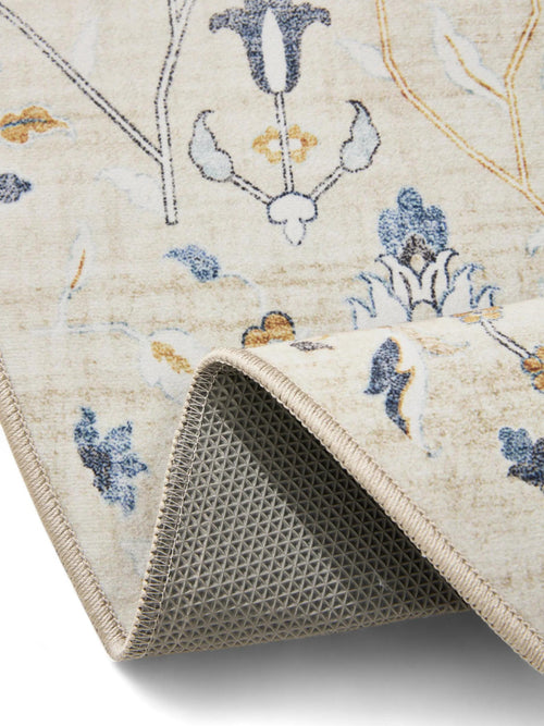 benuta wasbaar vloerkleed George - beige - ø 120 cm