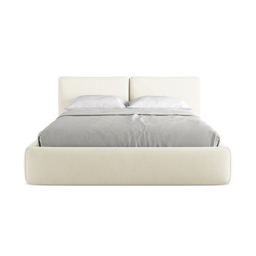 LaMiaSofa Bed met opbergruimte Milano - chenille stof - beige - 180x228x82