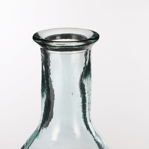 Mica Decorations Kyara Fles Vaas - H60 x Ø28 cm - Gerecycled Glas - Transparant