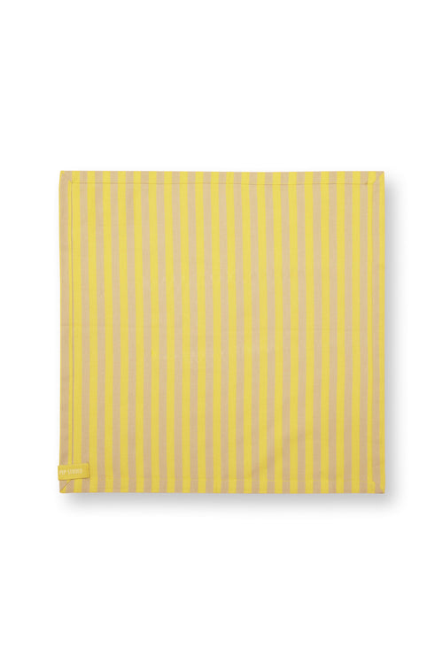 Pip Studio - Servetten Stripes - Geel - 40x40 cm - Set van 4