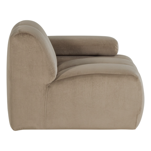 WOOOD 1-zits bank arm rechts Mojo - Velvet - Khaki - 74x124x97