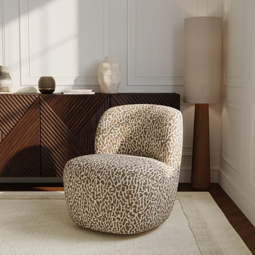 Premium Interiors - Draaistoel COMI - stof met patroon  mol 65cm