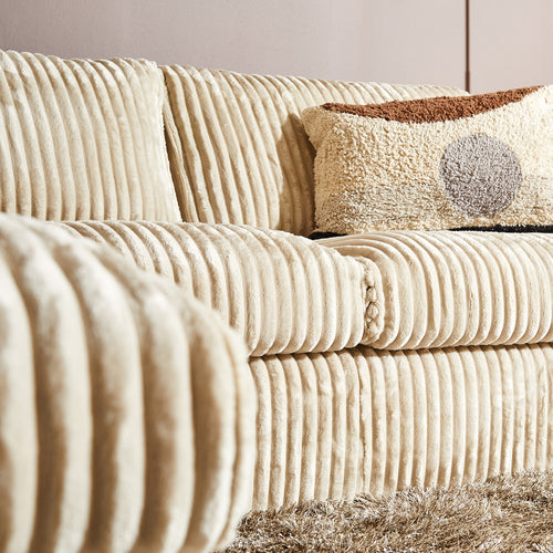 MySofa Hoekbank Teddy - Beige Teddy - Rechts - 271x199x91cm
