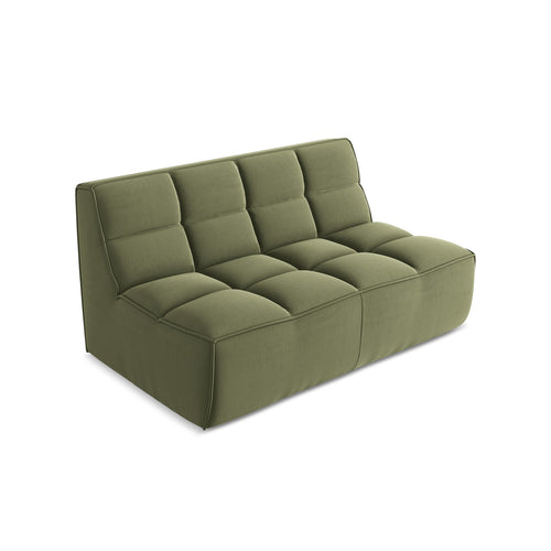 LaMiaSofa Tweezits modulaire bank Belluno - velours - olijf - 160x93x75