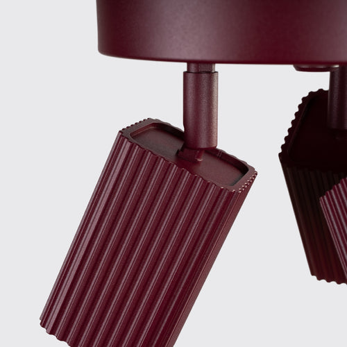 Sollux Lighting Plafondlamp RAYO 3P bordeaux - 20x20x18cm