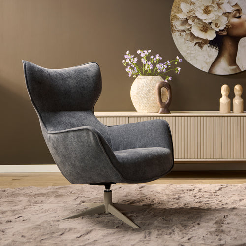 Starfurn  fauteuil Julia - grijs - 78x76x102cm