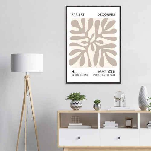 Artfulprints Poster Matisse - Deep ocean grey   - 30x40 cm - Taupe