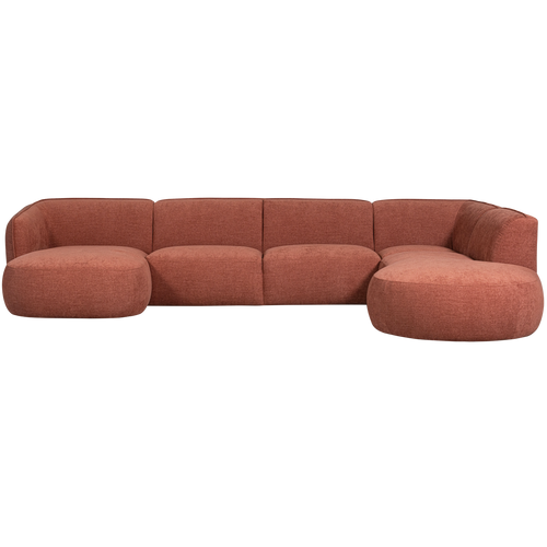 WOOOD bank rechts Polly - Polyester - Roze - 71x353x150/245