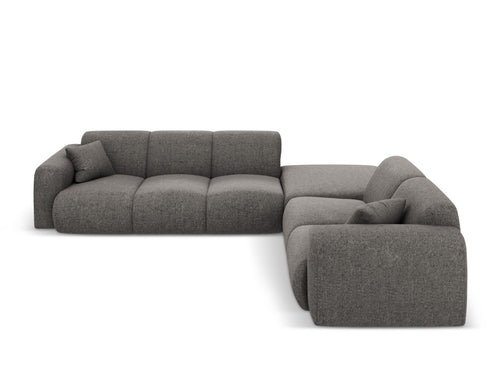 Cosmopolitan Design rechter hoekbank Nolio 4-zits, chenille, grijs - 250x315x72cm