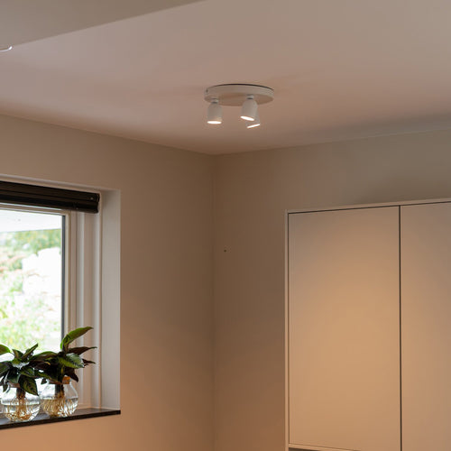Atmooz plafondspot Nox 3 rond - wit - Ø 25 x H 2,5 cm - geïntegreerde led