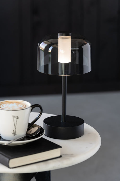 J-Line tafellamp Woa - metaal - zwart
