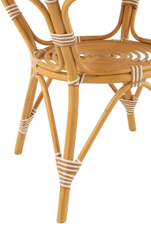 J-Line tafel Live - rotan/kunststof - naturel/wit