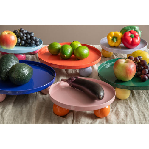 Present Time dienblad Double Funky Round - paars - Ø20cm - vtwonen shop