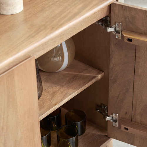 Tikamoon Buffetkast van massief mangohout 160 cm - Bruin - vtwonen shop