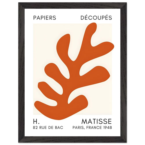 Artfulprints Poster met Lijst Matisse – Ocean petals orange   - 30x40 cm - Oranje