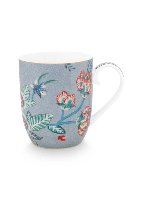 Pip Studio Flower Festival Mokken - Servies - Set van 4 Kleine Kopjes - Lichtblauw - 145ml - vtwonen shop