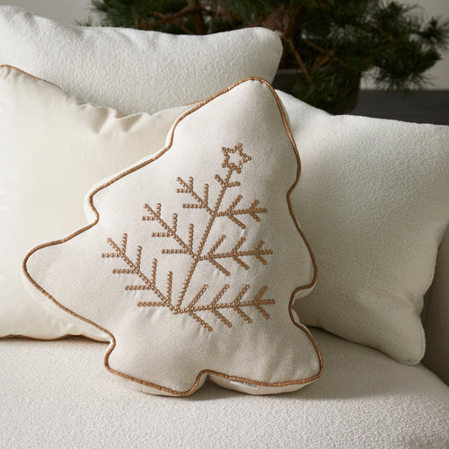 Rivièra Maison Wonderful Christmas Tree Box Pillow - Polyester - Wit - vtwonen shop