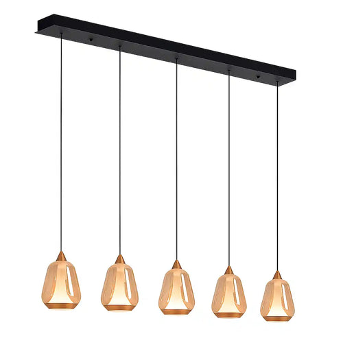 Highlight hanglamp Tromba - 5 lichts - 108  x 155   cm - amber zwart - vtwonen shop