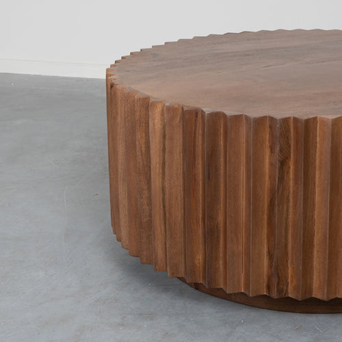 LABEL51 Salontafel Novan - Bruin Mangohout - 70x70x43cm