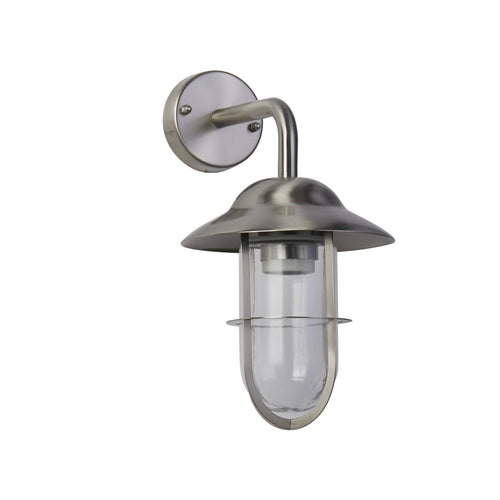 Searchlight buitenlamp Toronto - 1 lichts - 24  x 31   cm - mat chroom transparant