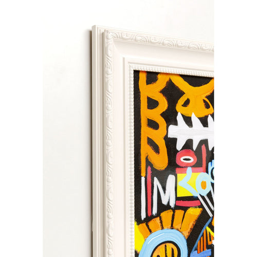 Kare Design Schilderij gezicht graffiti 80x80cm
