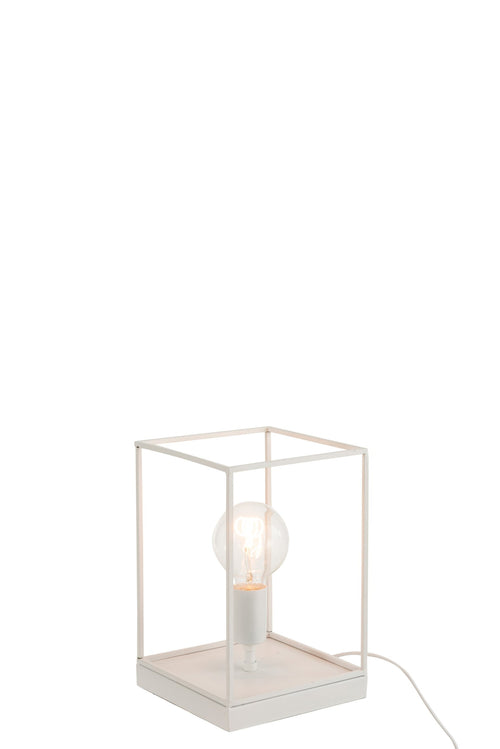 J-Line lamp 1 Rechthoekig Frame - metaal - wit - small