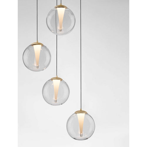 Nova Luce GALEO  Galeo Cluster Hanglamp Plafondlamp Helder, Zandgoud Triac Dimbaar LED 25W 1765lm 3000K