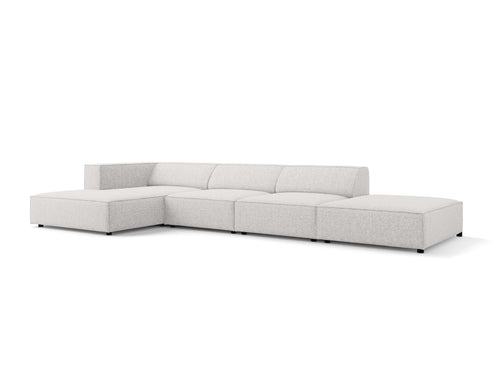 Cosmopolitan Design linker hoekbank Arendal 5-zits, chenille, lichtgrijs - 166x341x70cm