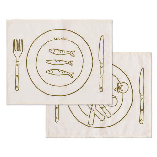 Kulu Club placemats - bistro borden - linnenmix - set van 2 - vtwonen shop